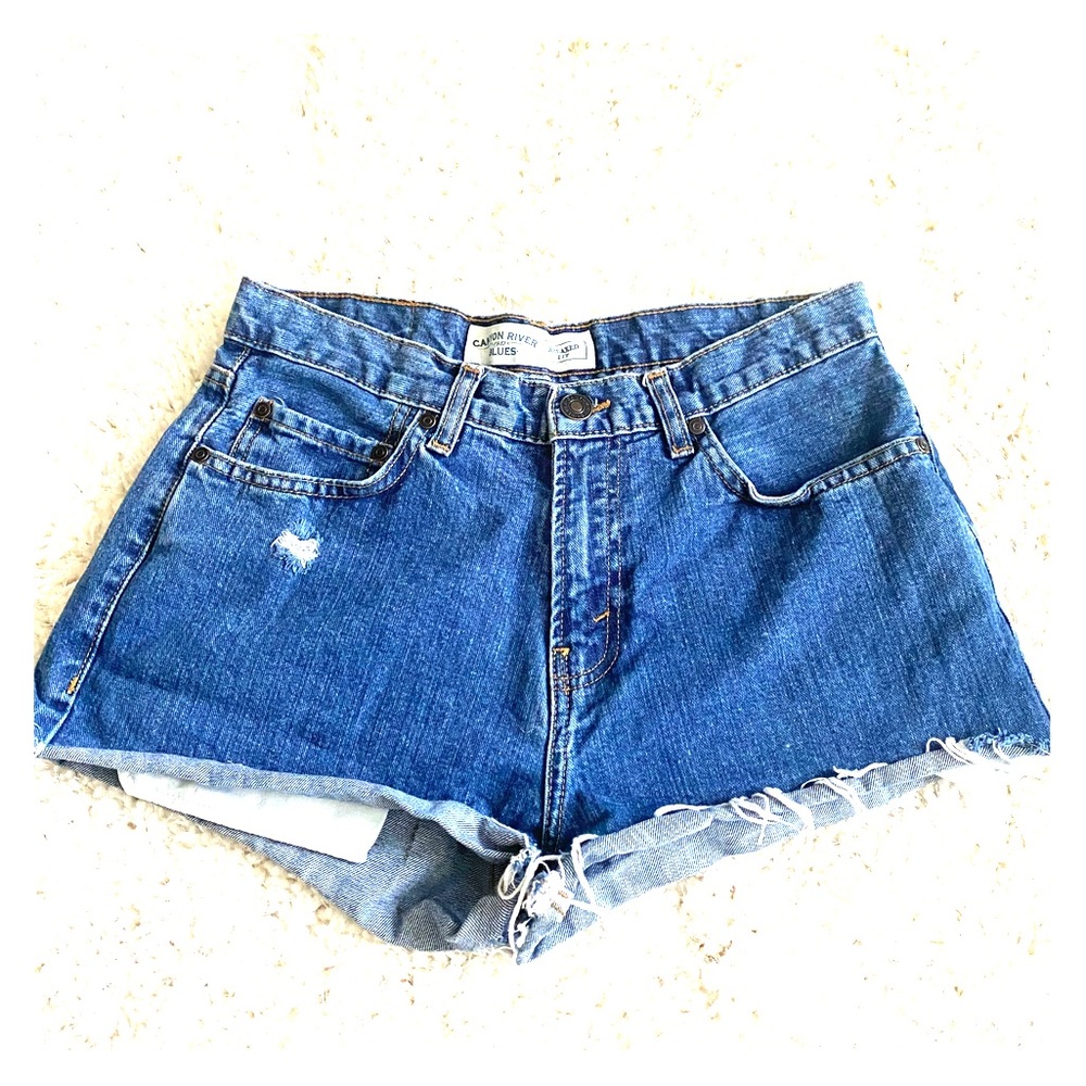 Denim cut off shorts, size 27/28